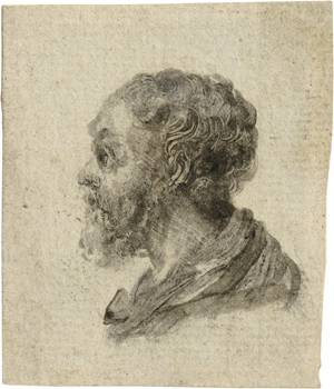 Lot 5060, Auction  120, Castiglione, Giovanni Benedetto - Umkreis, Kopf eines bärtigen Mannes