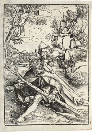 Lot 5065, Auction  120, Cranach d. Ä., Lucas, Der hl. Christophorus