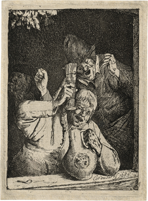 Lot 5105, Auction  120, Dusart, Cornelis, Die drei Trinker im Fenster