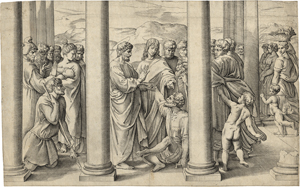 Lot 5113, Auction  120, Franco, Giovanni Battista, Die hll. Petrus und Johannes heilen den Lahmen an der Tempelpforte