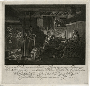 Lot 5128, Auction  120, Goudt, Hendrik, Jupiter und Merkur in der Hütte von Philemon und Baucis