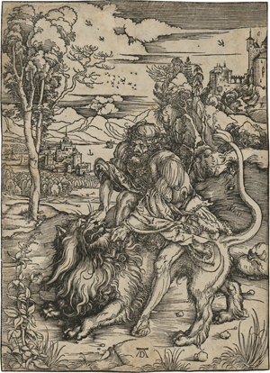 Lot 5558, Auction  120, Dürer, Albrecht, Samson tötet den Löwen
