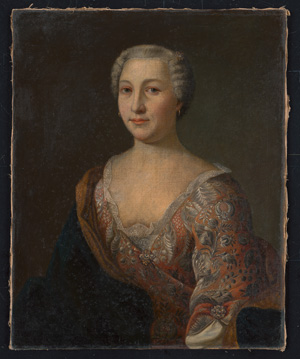 Los 6029 - Deutsch - um 1760. Bildnis einer adeligen Dame im Brokatkleid - 1 - thumb