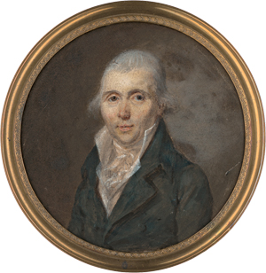 Lot 6048, Auction  120, Vincent, Antoine-Paul - zugeschrieben, Miniatur Portrait eines Mannes in dunkelgrauer Jacke und weißer Weste