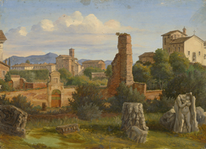Lot 6086, Auction  120, Deutsch, um 1830. Blick von Nordwesten auf Santi Giovanni e Paolo in Rom 