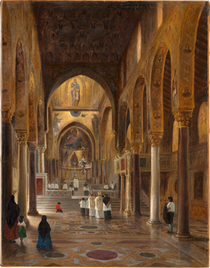 Lot 6093, Auction  120, Bohnstedt, Ludwig, Die Cappella Palatina im Palazzo dei Normanni in Palermo