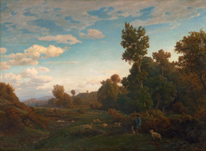 Lot 6106, Auction  120, Ruths, Valentin, Thüringer Landschaft mit Hirte