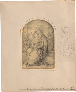 Lot 6372, Auction  120, Baudissin, Wolf Heinrich Friedrich Karl Graf von, Madonna mit Kind. 