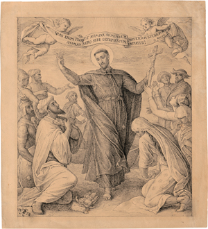 Lot 6377, Auction  120, Schnorr von Carolsfeld, Julius, Die Bekehrung der Sarazenen durch Franz von Assisi