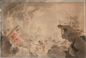 Lot 6675, Auction  120, Wit, Jacob de - zugeschrieben, Deckenentwurf mit Minerva, Apoll und musizierenden Musen