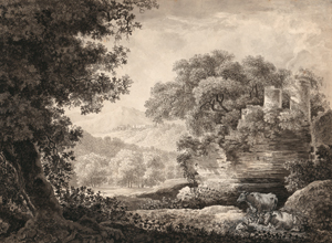 Lot 6709, Auction  120, Wehle, Heinrich Theodor, Arkadische Landschaft mit Rindern