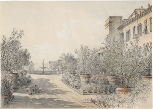 Lot 6742, Auction  120, Libay, Károly Lajos (Karl Ludwig), Im Garten einer florentinischen Villa