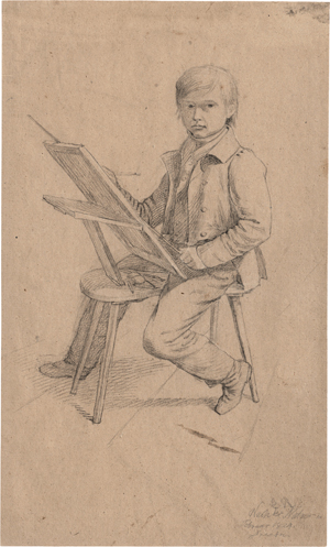 Lot 6776, Auction  120, Dresdner Schule, 1824. Junger Zeichner an der Staffelei