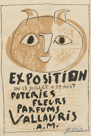 Lot 7373, Auction  120, Picasso, Pablo, Exposition Poteries Fleurs Parfums (Troisième Affiche Vallauris)