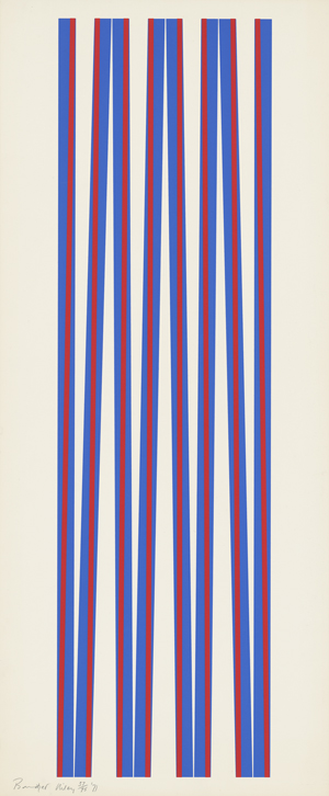 Lot 8200, Auction  120, Riley, Bridget, Untitled (Elongated Triangles 1)