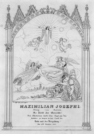 Lot 115, Auction  121, Maximilian I. Joseph, So stirbt der Gerechte! in Radierung auf Walzpapier