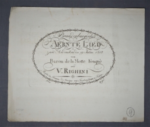 Lot 160, Auction  121, Righini, Vincenzo, Brandenburgisches Aernte Lied
