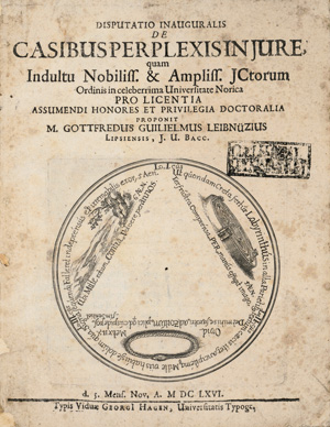 Los 245 - Leibniz, Gottfried Wilhelm - Sammelband mit 4 Frühschriften und 4 Gelegenheitsdrucken - 0 - thumb