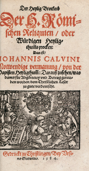 Lot 1034, Auction  121, Calvin, Johannes, Der Heylig Brotkorb + Beiband