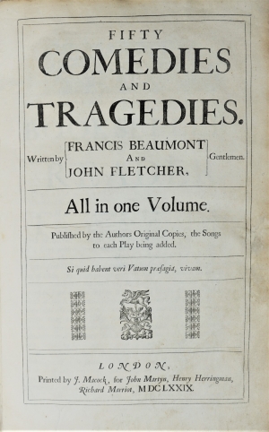 Los 2017 - Beaumont, Francis und Fletcher, John - Fifty Comedies and Tragedies. All in one Volume.  - 0 - thumb