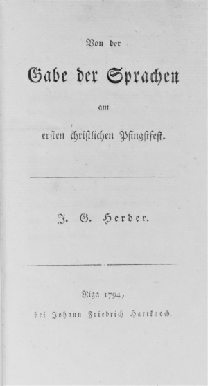 Lot 2080, Auction  121, Herder, Johann Gottfried von, Von der Gabe der Sprachen + Von der Auferstehung als Glauben