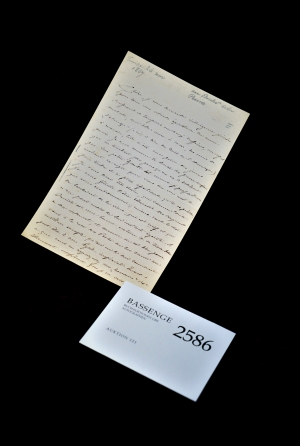 Lot 2586, Auction  121, Wagner, Cosima, Brief 1867 an Claire de Charnacé
