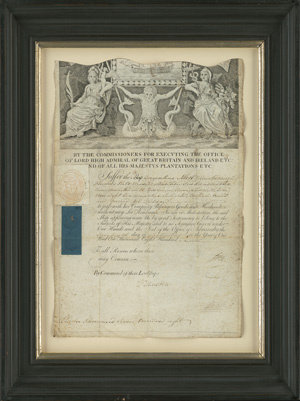 Lot 2714, Auction  121, Schiffsführungspapier, By the commissioners for executing the office of Lord high Admiral of Great Britain and Ireland