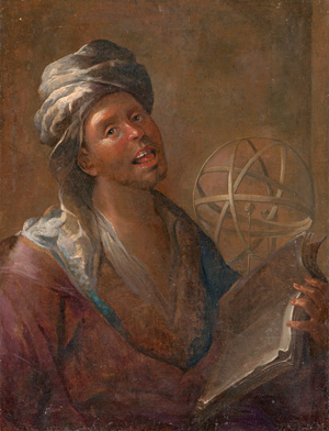 Lot 2836, Auction  121, Arabischer Hofastronom, mit Armillarsphäre und Buch Öl auf Leinwand, doubliert. Ca. 69 x 91 cm. Süditalien (Neapel?) um 1700. 