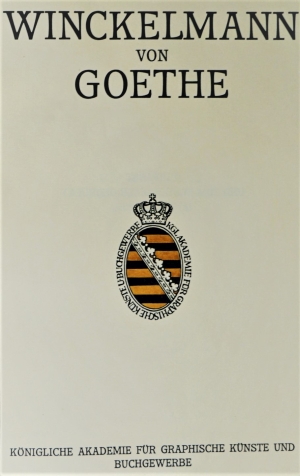 Lot 3187, Auction  121, Goethe, Johann Wolfgang von und , Winckelmann
