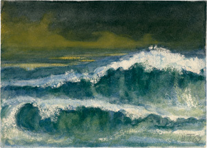 Lot 3610, Auction  121, Taut, Max, Müde Wellen - Trübe Tage in Sylt. Aquarellmalerei auf Torchon