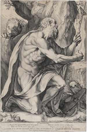 Lot 5041, Auction  121, Carracci, Agostino, Der hl. Hieronymus in der Wüste