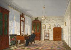 Lot 6115, Auction  121, Wegener, Theodor, Der Marineoffizier Peter Wilhelm Tegner in seinem Arbeitszimmer