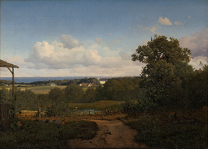 Lot 6117, Auction  121, Kieldrup, Anton Edvard, Aussicht von Fortunen im Park Dyrehaven auf Kopenhagen und den Öresund