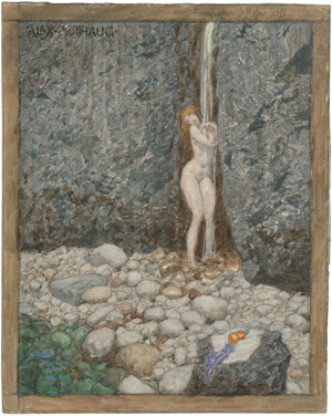 Lot 6357, Auction  121, Rothaug, Alexander, Nymphe im Wasserfall badend