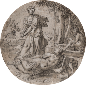 Lot 6603, Auction  121, Niederländisch, 17. Jh. Pyramus und Thisbe