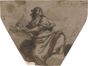 Lot 6624, Auction  121, Italienisch, 17. Jh. . Evangelist in Wolken thronend