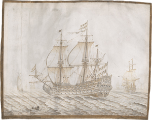 Lot 6662, Auction  121, Velde d. Ä., Willem van de - Umkreis, Niederländisches Kriegsschiff auf See