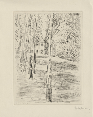 Lot 7063, Auction  121, Liebermann, Max, Gartenallee mit Haus (Die Villa des Künstlers in Wannsee)