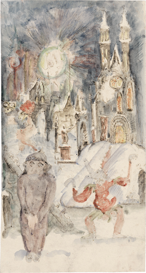 Lot 7531, Auction  121, Höpfner, Wilhelm, Wintermarkt  (Phantastische Wesen in der Magdeburger Altstadt)