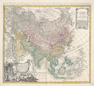 Lot 55, Auction  122, Homann, Johann Baptist, Asia secundum legitimas projectionis 