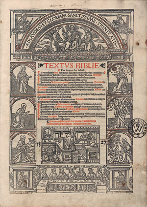 Lot 1244, Auction  122, Textus Biblie, Hoc in opere hec insunt etc.