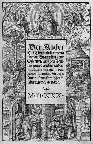 Lot 1309, Auction  122, Eck, Johannes und Beham, Hans Sebald, Christenliche außlegung der Evangelienn
