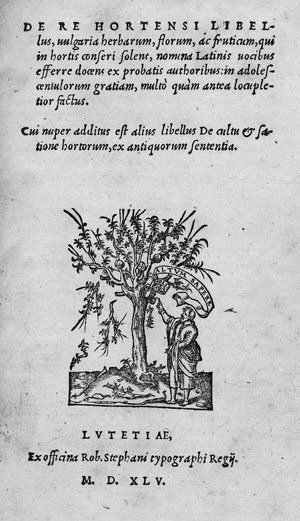 Lot 1318, Auction  122, Estienne, Charles, De re hortensi libellus