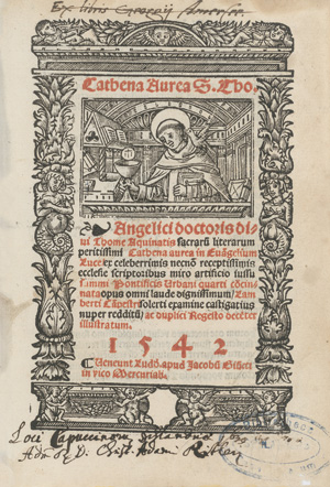 Lot 1500, Auction  122, Thomas von Aquin, Cathena aurea