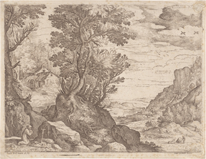 Lot 5037, Auction  122, Bril, Paul, Hügelige Landschaft mit Eremit