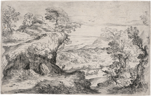 Lot 5116, Auction  122, Grimaldi, Giovanni Francesco, Eine Landschaft mit zwei Männern auf einem Hügel  sitzend