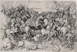 Lot 5210, Auction  122, Schongauer, Martin, Die Schlacht von St. Jakobus dem Älteren bei Clavijo