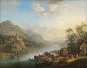 Lot 6040, Auction  122, Schütz, Christian Georg, Rheinlandschaft