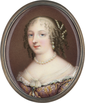 Los 6449 - Petitot, Jean - In der Art - Miniatur Portrait einer jungen Frau mit reichem Perlenschmuck - 0 - thumb