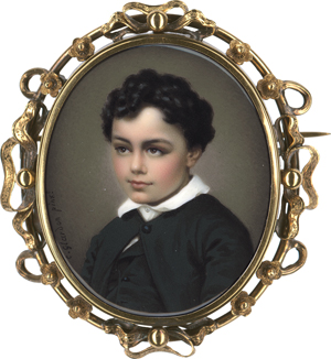 Los 6451 - Glardon, Charles - Portrait Miniatur eines kleinen Jungen in dunkelgrauer Jacke und Weste - 0 - thumb